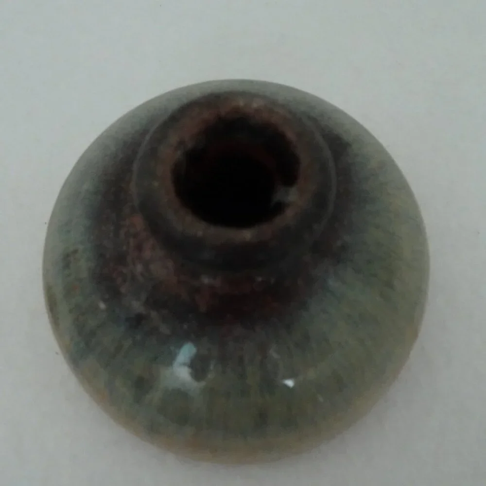 Handmade Art Pottery Oil Diffuser Summer Beach Glazed Colors Signed